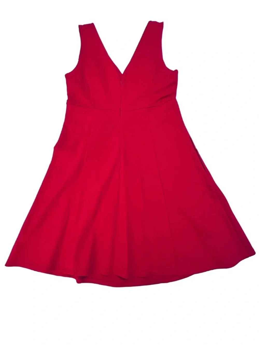 NWT KATE SPADE BROOME STREET V-NECK PONTE FIT & FLARE DRESS RED SZ 10 - Picture 2 of 11